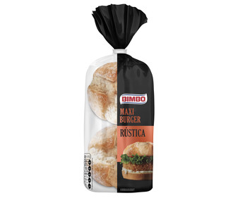 Pan rústico para hambuguesa BIMBO MAXI BURGER 300 g. Pan rústico para hambuguesa BIMBO MAXI BURGER 300 g.