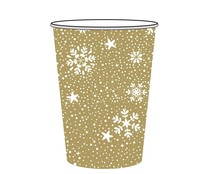 Set de 10 vasos desechables de cartón decorado, 20 cl, ACTUEL.
