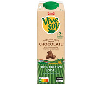 Bebida de soja de origen 100% local y con sabor a chocolate VIVESOY de Pascual 1 l.