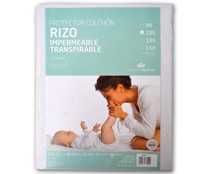 Protector impermeable y transpirable para colchón de 105 centímetros, 100% algodón con esquinas ajustables, modelo Minisol CANDIDO PENALBA 1 unidad.