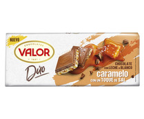 Chocolate blanco con leche y caramelo con un toque de sal duo VALOR 170 gr.