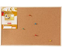 Tablero de corcho con marco de madera y medidad de 60 x 40 cm PRODUCTO ALCAMPO.