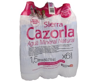 Agua mineral botella de 1,5 litros pack de 6 unidades Agua mineral botella de 1,5 litros pack de 6 unidades