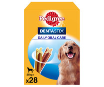 Snacks dental para perros de talla grande PEDIGREE DENTASTIX 28 unidades de 1080 gramos.