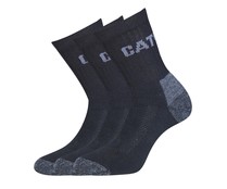 Pack de 3 pares de calcetines CAT, color negro/gris, talla 46/50.