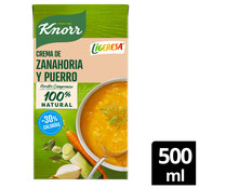 Crema de zanahorias y puerros KNORR LIGERESA 500 ml.