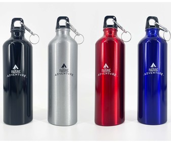 Botella de aluminio de colores surtidos 0,75 litros, NATURE ADVENTURE. Botella de aluminio de colores surtidos 0,75 litros, NATURE ADVENTURE.