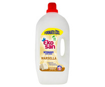 Detergente líquido para lavadora con jabón de Marsella EKOSAN 61 lav. 4 l.