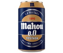 Cerveza tostada 0.0 % alcohol MAHOU lata 33 cl.