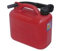Bidón de 5 litros, homologado y resistente plástico de color rojo ROLMOVIL. Bidón de 5 litros, homologado y resistente plástico de color rojo ROLMOVIL.