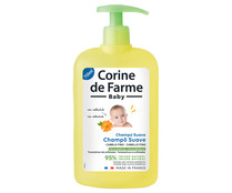 Champú suave para bebes con cabello fino, especial pieles sensibles CORINE DE FARME Baby 750 ml.