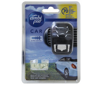 Ambientador de coche para rejilla de ventilación con recambio con aroma fresco AMBIPUR CAR.