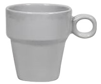 Mug apilable de porcelana blanca, 24 cl de capacidad, ACTUEL.