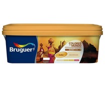 Pintura para paredes monocapa BRUGUER Colores del mundo India Melocotón Suave, 4L.