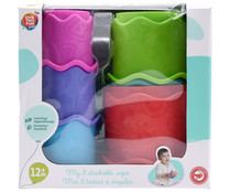 Cubos de colores apilables con formas, ONE TWO FUN ALCAMPO.