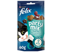 Snacks para gatos a base de salmón, pescado blanco y trucha FELIX PARTY MIX  60 g.