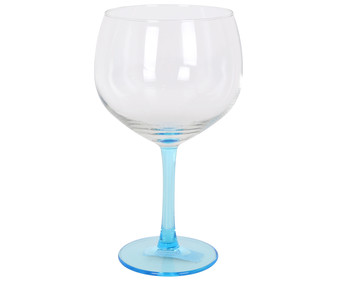 Copa especial para gin tonic con pie color azul, 0,65 litros. Copa especial para gin tonic con pie color azul, 0,65 litros.