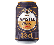 Cerveza tostada AMSTEL ORO lata de 33 cL. - Alcampo