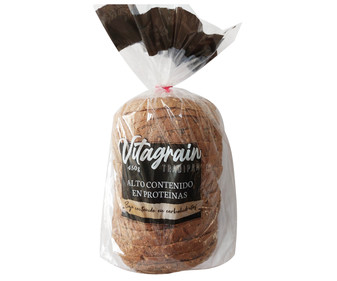 Pan de molde alto en proteínas TRADIPAN VITAGRAIN 450 g. Pan de molde alto en proteínas TRADIPAN VITAGRAIN 450 g.