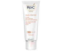 Protector solar facial anti-manchas con FPS 50 (muy alto) ROC Soleil-protection 50 ml.