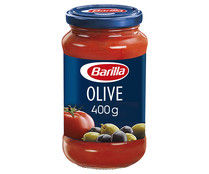 Salsa Olive con base de tomate y aceitunas sin gluten BARILLA 400 g.