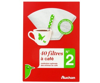 FIltros para cafetera, nº2 PRODUCTO ALCAMPO 40 unidades. FIltros para cafetera, nº2 PRODUCTO ALCAMPO 40 unidades.