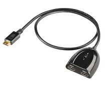 Cable QILIVE Q9617 de HDMI macho a HDMI macho, 0,15 metro, terminales dorados, color negro.