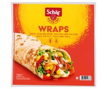 Wraps sin gluten SCHÄR 160 g.