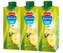 Néctar de piña, sin azúcares anadidos JUVER pack 3 uds x 33 cl.