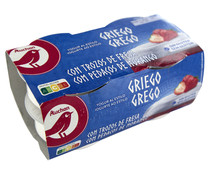 Yogur al estilo griego con trocitos de fresas PRODUCTO ALCAMPO 4 x 125 g.