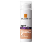 Crema solar protectora con tono, antimanchas y unificadora del tono con FPS 50+ (muy alto) LA ROCHE POSAY Anthelios pigment correct 50 ml.
