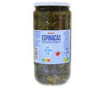 Espinacas contenido reducido en sal, AUCHAN bote 425g 