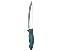 Cuchillo de cocina multiúsos con hoja de acero inoxidable de 20cm. con mango ergonómico bicolor, ACTUEL.
