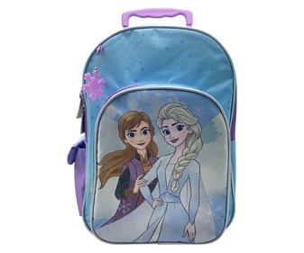 Mochila con ruedas y múltiples compartimentos, diseño FROZEN DISNEY, 32x41x16cm. Mochila con ruedas y múltiples compartimentos, diseño FROZEN DISNEY, 32x41x16cm.