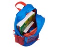 Mochila juvenil Neosport azul y rojo con 1 compartimento, bolsillos laterales y exterior, y gomas de sujección, 30x43x7cm YOUNGS ATTITUDE ALCAMPO.