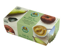 Compota de manzana y pera ALCAMPO PRODUCCIÓN CONTROLADA pack 4 uds. x 100 g.