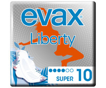 Compresas super con alas EVAX Liberty 10 uds.