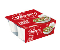 Queso fresco natural EL VENTERO 4 x 62,5 g.
