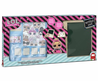 Estuche con pizarra con 5 tizas, 5 sellos, 8 rotuladores + accesorios, MULTIPRINT. Estuche con pizarra con 5 tizas, 5 sellos, 8 rotuladores + accesorios, MULTIPRINT.