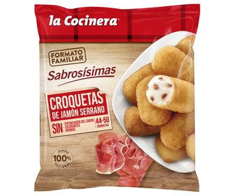 Croquetas de jamón serrano LA COCINERA Sabrosísimas 800 g. Croquetas de jamón serrano LA COCINERA Sabrosísimas 800 g.
