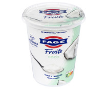 Yogur colado tipo griego, con coco y textura suave y cremosa FAGE Fruits 380 g.