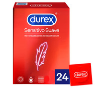 Preservativos finos y extralubricados, para una sensación más suave DUREX Sensitivo suave 24 uds.