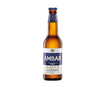 Cervezas sin alcohol (0,0% Vol.), sin gluten AMBAR  botella de 33 cl. - Alcampo