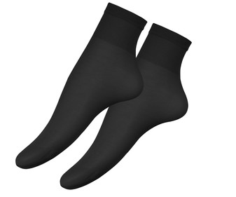 Pack de 2 pares de tobilleros de 20 Den, transparente, MIMI Everyday, color negro, talla única. Pack de 2 pares de tobilleros de 20 Den, transparente, MIMI Everyday, color negro, talla única.
