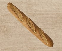 Barra de pan con harina integral de trigo (70%) 220 g.