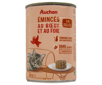 Comida para gatos a base de carne de buey PRODUCTO ALCAMPO 400 g. Comida para gatos a base de carne de buey PRODUCTO ALCAMPO 400 g.