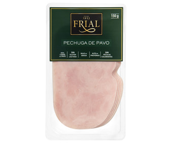 Pechuga de pavo al natural cortada en lonchas FRIAL 150 g. Pechuga de pavo al natural cortada en lonchas FRIAL 150 g.
