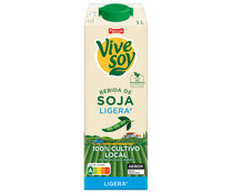 Bebida de soja ligera de cultivo 100% local VIVESOY de Pascual 1 l.