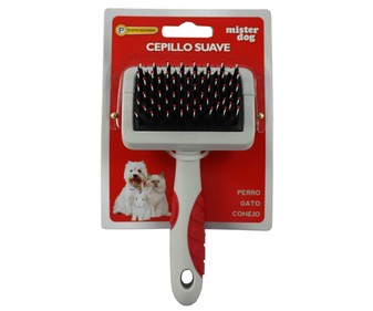 Cepillo carda suave y con punta redonda para mascotas pequeñas MISTER DOG 1 ud. Cepillo carda suave y con punta redonda para mascotas pequeñas MISTER DOG 1 ud.