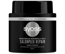 Mascarilla intensiva 4 en 1 para cabello dañado SYOSS Salonplex repair 500 ml.